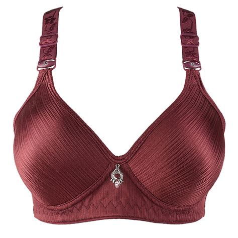 Mallwal Bras For Women Lightly Lined Bra Feature V Neck Demi And Balconette Bra Style W 814 Wine