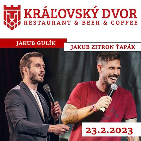 Stand up večer Jakub Gulík a Jakub Zitron Ťapák TICKETPORTAL