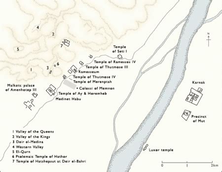 Thebes Map Egypt