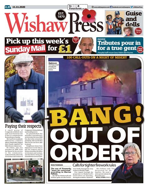 Wishaw Press November 11 2020 Magazine Get Your Digital Subscription