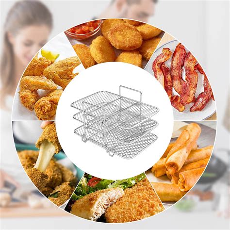 Air Fryer Rack Accessories Air Fryer Multilayer Double Air Fryer Accessories 304 Stainless Steel ...