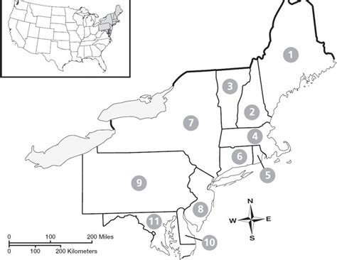 Northeast Region Map Blank