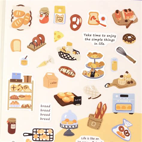 Bread Lover Stickers, Bakery Stickers, Food Stickers, Kawaii Stickers