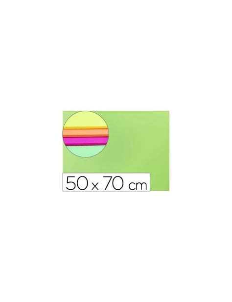 Goma Eva Liderpapel 50x70cm 60gm2 Espesor 2mm Fluor Verde Ofipack