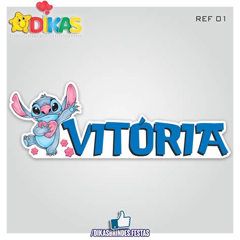 Como Escrever O Nome Stitch - NOME DECORATIVO - STITCH – dikasbrindes