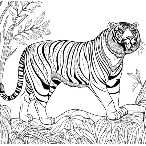 tiger coloring page