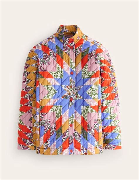 Oversized Quilted Jacket Patchwork Boden Eu