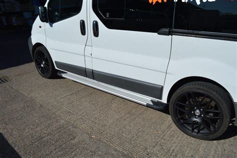 Nissan Primastar Fox Running Boards Satin Silver Aluminium Lwb L