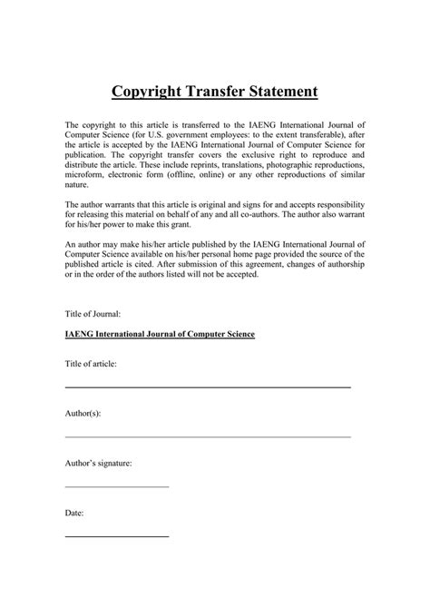 What Is A Copyright Statement Free Sample Example Format Templates