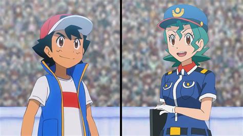 Pokemon Sword And Shield Galar Ash Vs Officer Jenny Youtube