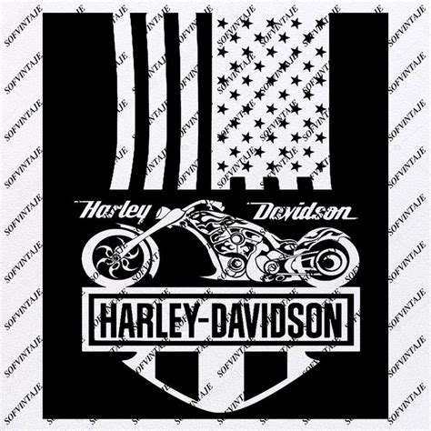 Usa Flag Harley Davidson Svg File Motorcycle Harley Davidson Svg Design Skull Clipart