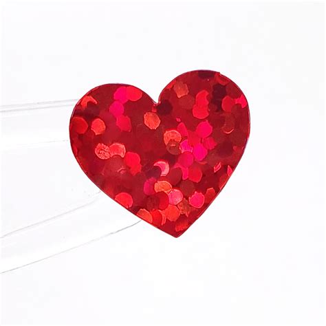 Red Hearts Glitter Stickers, half inch – Fairy Dust Decals