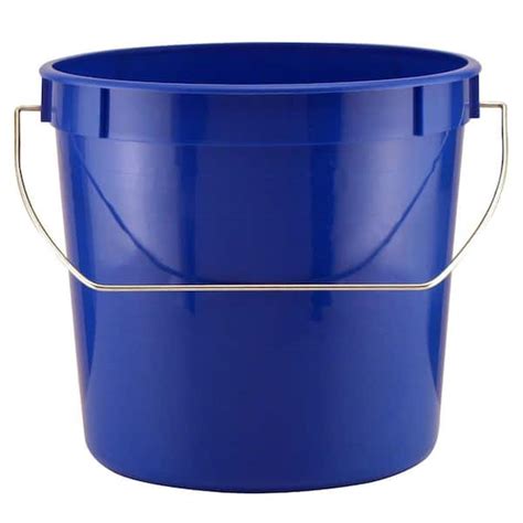 2 12 Qt Blue Pail With Handle 0255030 The Home Depot