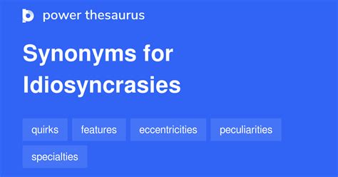 Idiosyncrasies synonyms - 290 Words and Phrases for Idiosyncrasies