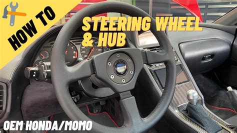 How To Install OEM MOMO NSX Honda Type S Steering Wheel Hub Full DIY