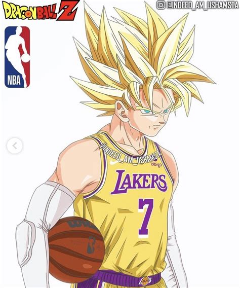 Goku With The Lakers Dragon Ball Super Artwork Basketball Anime