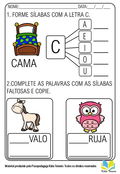 Atividades De Alfabetização Letra C Em Pdf Para Imprimir