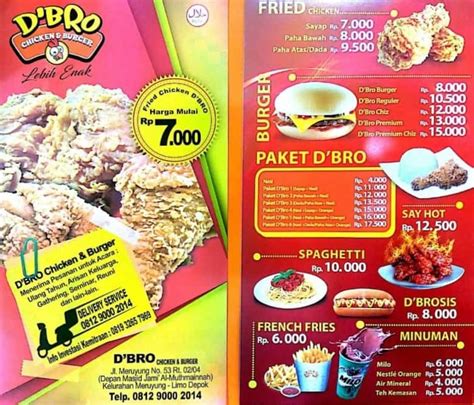 D Bro Chicken Burger Terdekat Restoran Dan Tempat Makan Restaurant