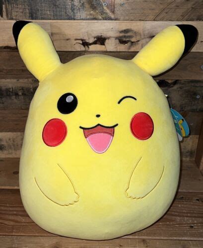 Pokemon Inch Winking Pikachu Original Squishmallows Plush Pillow