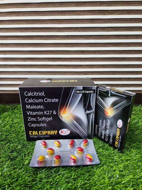 Calcitriol Calcium Citrate Malate Vitamin K27 Zink Sulphate Softgel Capsules At Rs 220strip