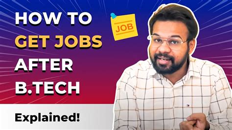 How To Get Jobs After B Tech Complete Guide Youtube