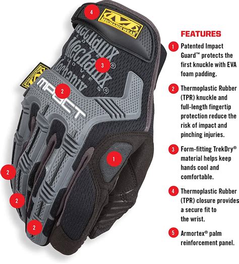 Mechanix Wear M Pact Tactical Work Gloves Touch Capable Impact