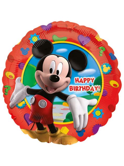 Palloncino Di Alluminio Happy Birthday Topolino Addobbi E Vestiti Di