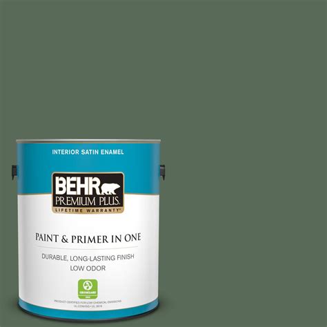 BEHR Premium Plus 1 Gal PPU11 01 Royal Orchard Satin Enamel Low Odor