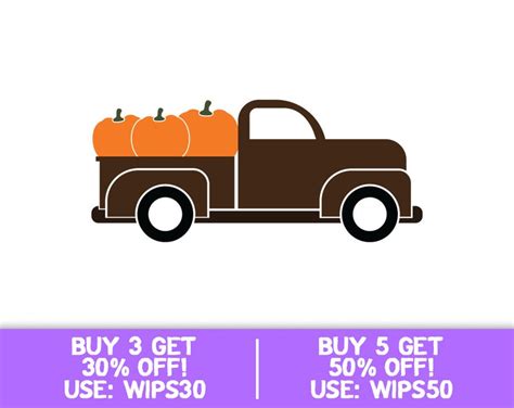 Fall Truck Svg Harvest Truck Svg Truck Pumpkin Svg Pickup Etsy