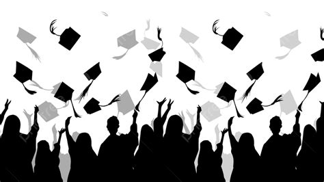 Graduate Student Silhouette Transparent Background, Graduation Season Student Silhouette ...