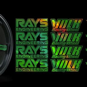 JDM Reflective Rays VOLK Racing TE37SL Wheel 16 Sticker Decal Drift Etsy