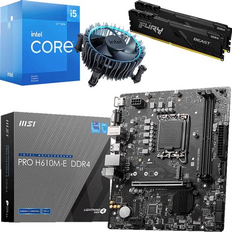 Kit évo Core i5 12400F PRO H610M E DDR4 16 Go Kit d évolution