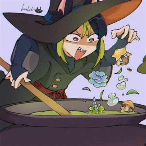 A Cartoon Character In A Witches Hat Stirring A Pot