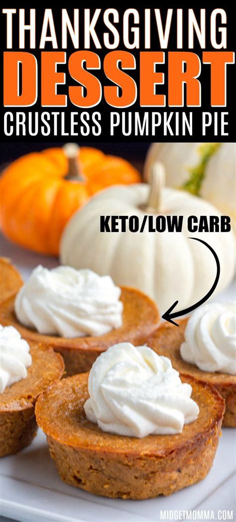 Crustless Mini Pumpkin Pie Recipe Recipe Keto Recipes Easy Low