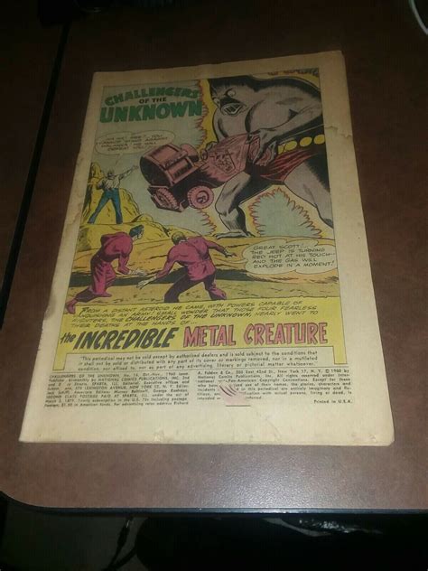 Challengers Of The Unknown 16 Incredible Metal Creature 1960 Jack