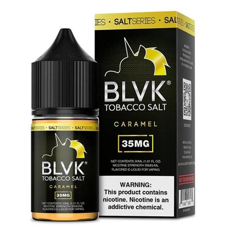 Essência para Vaper Blvk Salt Caramel Tobacco 30ml 35mg Turquinho