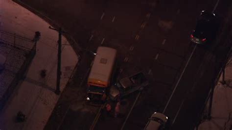 Truck Driver Injured In Crash With School Bus In Port Richmond 6abc