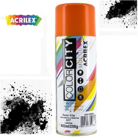 Tinta Color City Multiuso 400ml 517 Laranja Acrilex Submarino