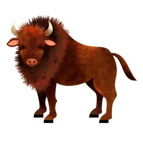 Bison fighting clipart free download