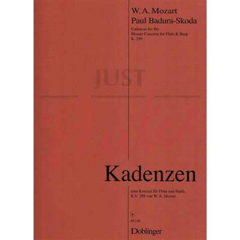 Cadenzas For Flute And Harp Concerto In C Major Kv299 [playing Score S ] W A Mozart And P