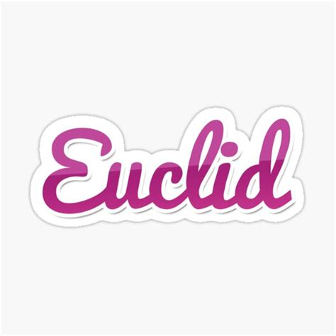 Euclid Sticker For Sale By Rednready6 Redbubble