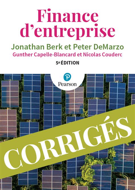 Finance D Entreprise Les Corrig S Pearson France