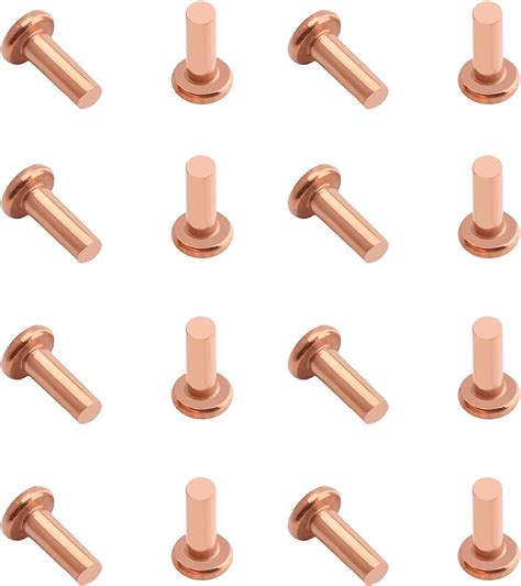 Evgoogyy 200pcs Round Flat Head Rivet 024 X 01 Copper