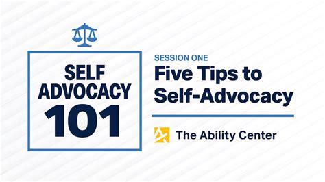 Intro Five Tips To Self Advocacy Self Advocacy 101 The Ability