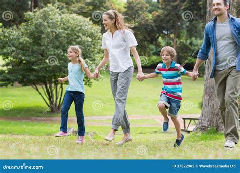 Parents and Kids Walking in Park Stock Photo - Image of leisure, view: 37822902