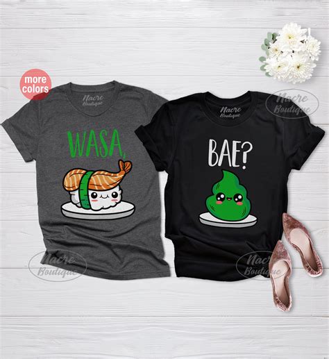 Wasa Bae Shirt Sushi Shirt Funny Sushi Shirt Cute Couple Etsy