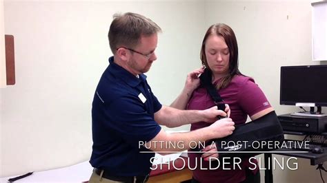 Putting On A Post Operative Shoulder Sling Midwest Bone Joint