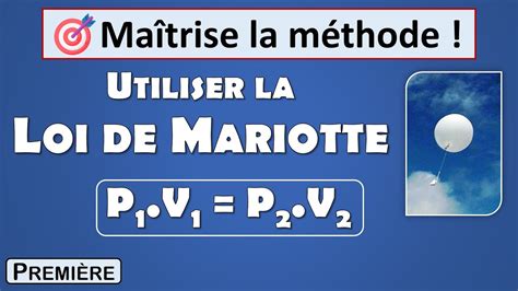 12 Loi de Boyle Mariotte P V cte spécialité physique chimie