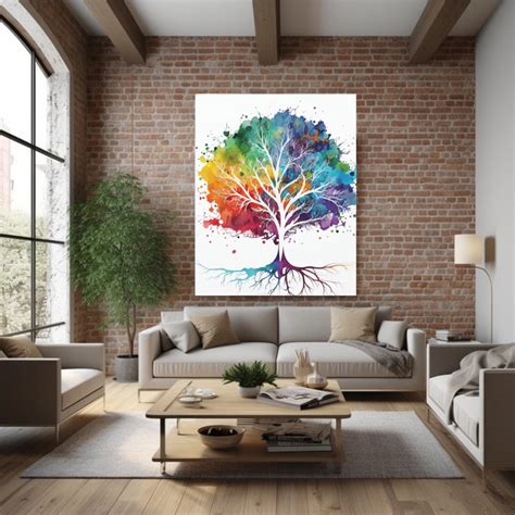 Tree of Life Canvas Wall Art Tree of Life Painting Tree of - Etsy