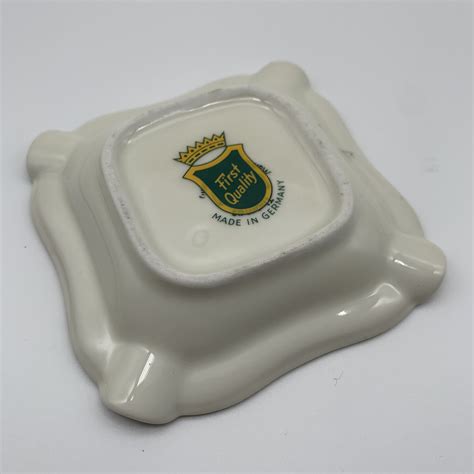 Small Porcelain Ashtray With Hamburg Crest First Quality Made In